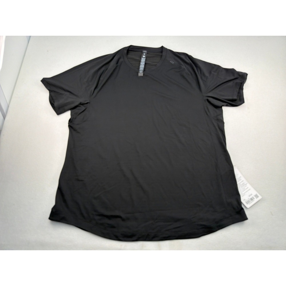 Lululemon Mens License to Train Short Sleeve Shirt Black XXL LM3EJUS BLK NEW